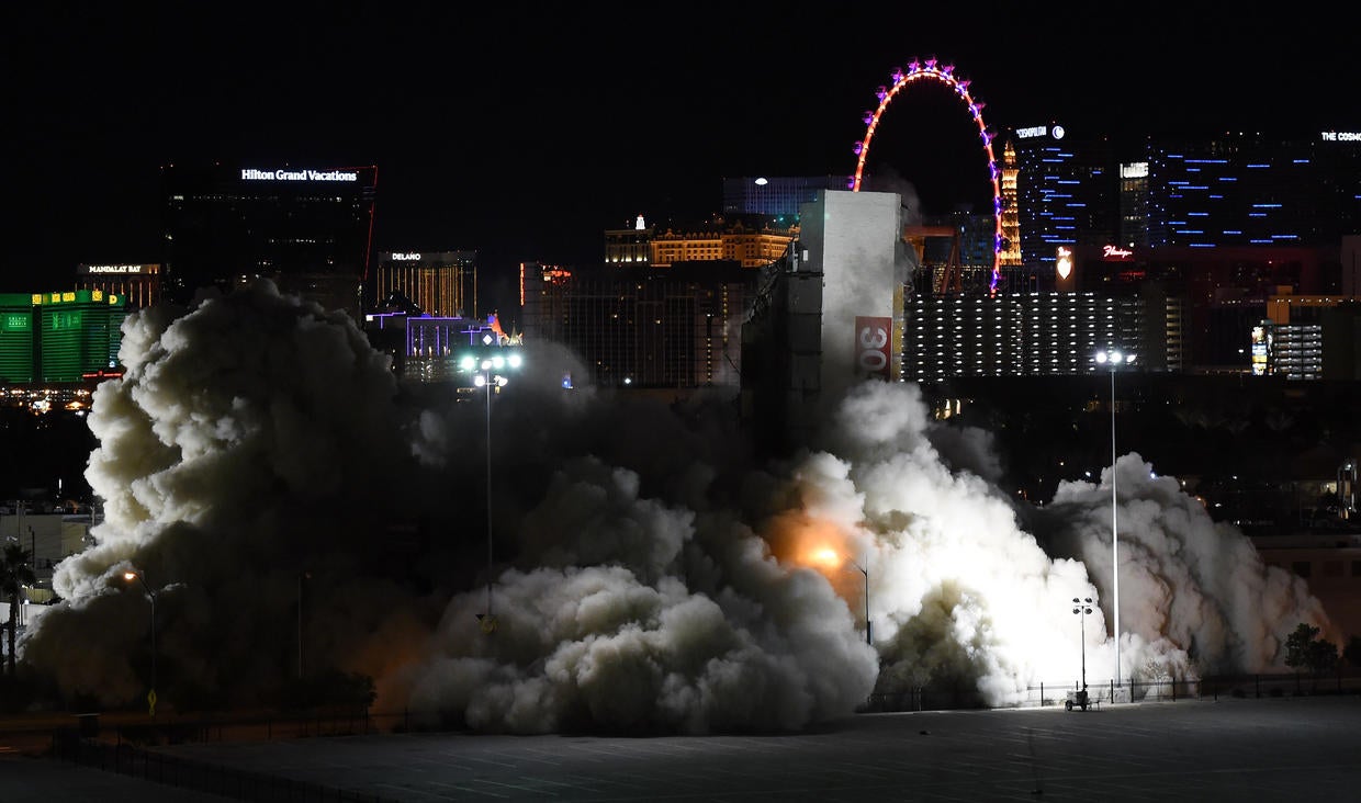 Clarion Casino dramatically demolished Las Vegas casino imploded