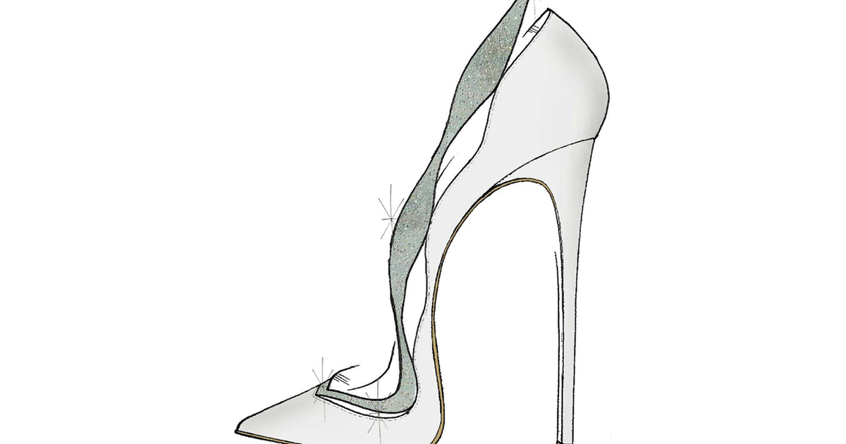 Shoe designers sketch Cinderella's 