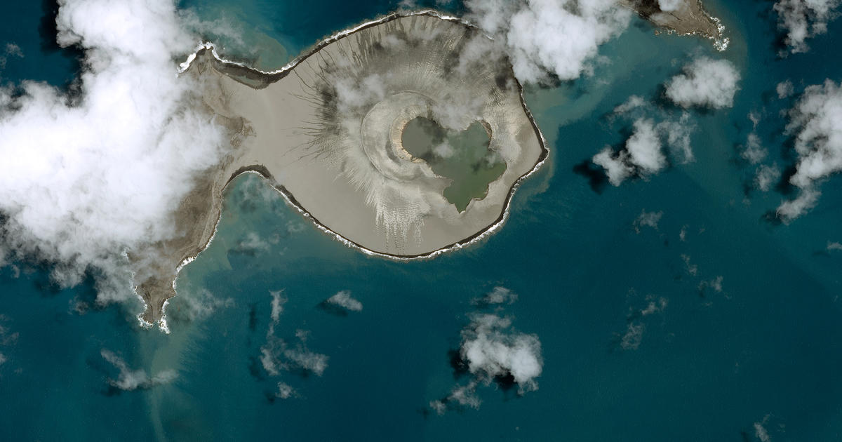 Volcanic eruption forms new island in South Pacific CBS News