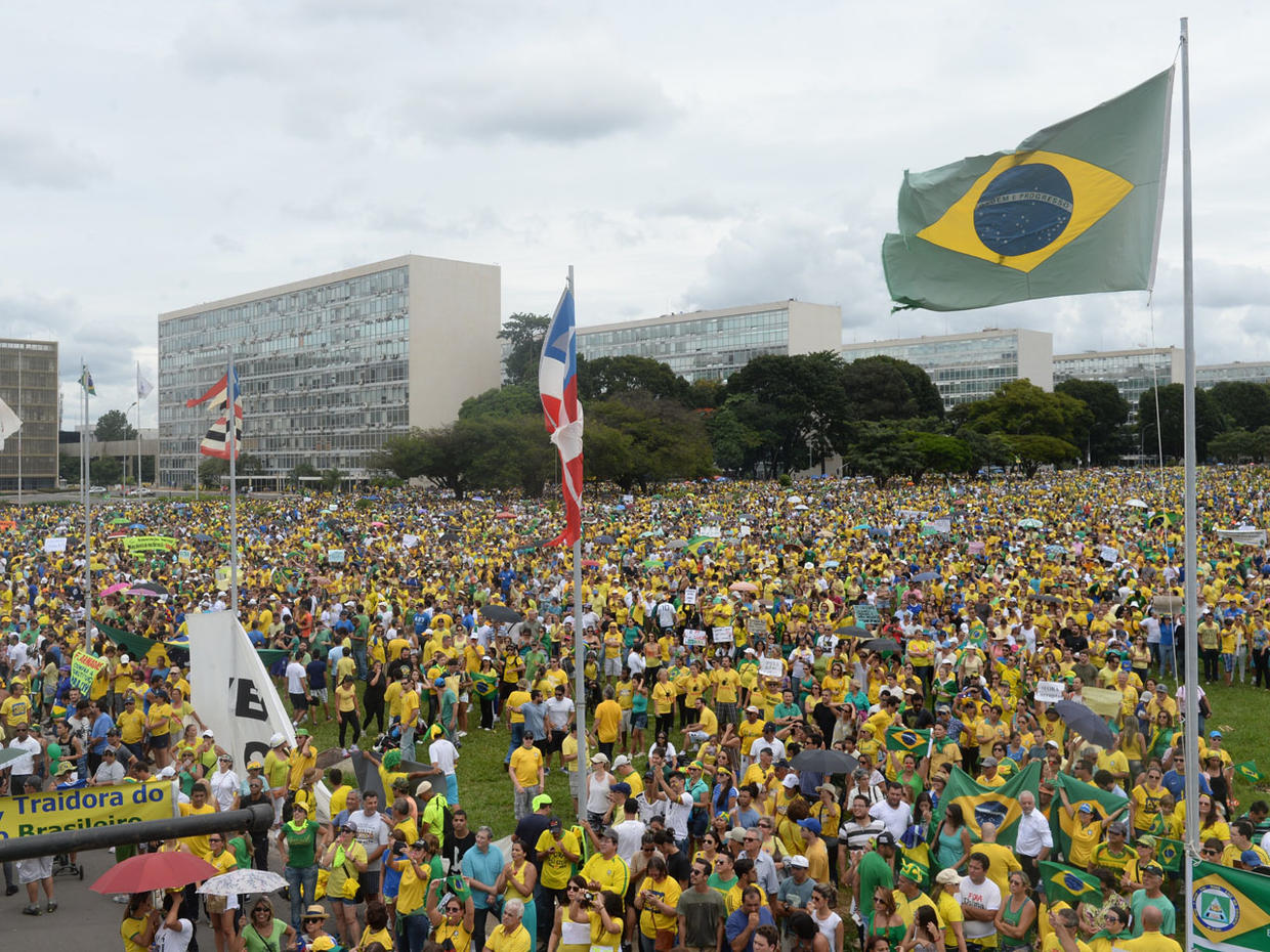 Nearly a million march to oust Brazil's president CBS News