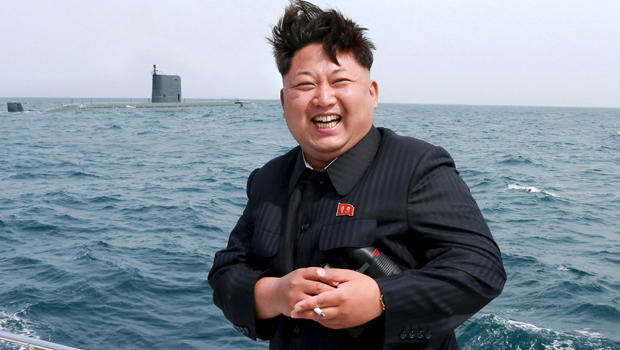 North Korean leader Kim Jong Un watches what the country's Korean Central News Agency (KCNA) says is a test-fire of a strategic submarine underwater ballistic missile in this undated photo released by KCNA in Pyongyang May 9, 2015. 
