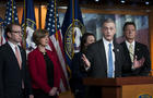 Chairman Trey Gowdy, R-South Carolina, and other members of the House Select Committee on Benghazi speak to reporters at a press conference on the findings of former Secretary of State Hillary Clinton's personal emails at the U.S. Capitol March 3, 2015 in 