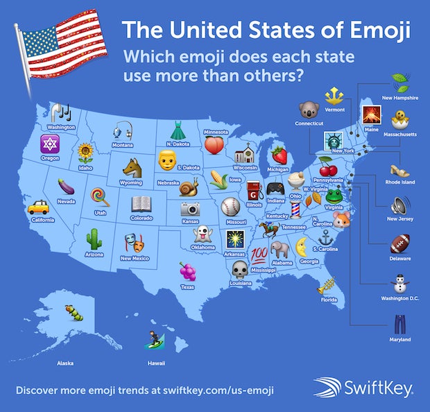 Emoji Map Shows Idaho Loves Weddings Vermont Hearts Cbs News Emoji Map Shows Idaho Loves Weddings Vermont Hearts Cbs News