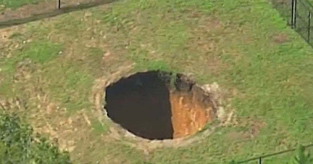 New sinkhole near site of fatal 2013 sinkhole CBS News