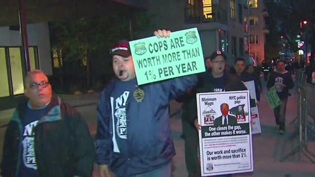 NYPD protest raise 