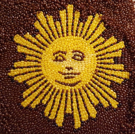 Art made with jelly beans CBS News
