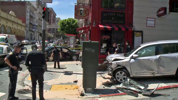 Accident Scene at Sutter and Taylor Streets in San Francisco 