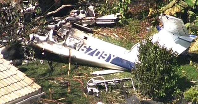 Plane crashes into home outside Miami CBS News