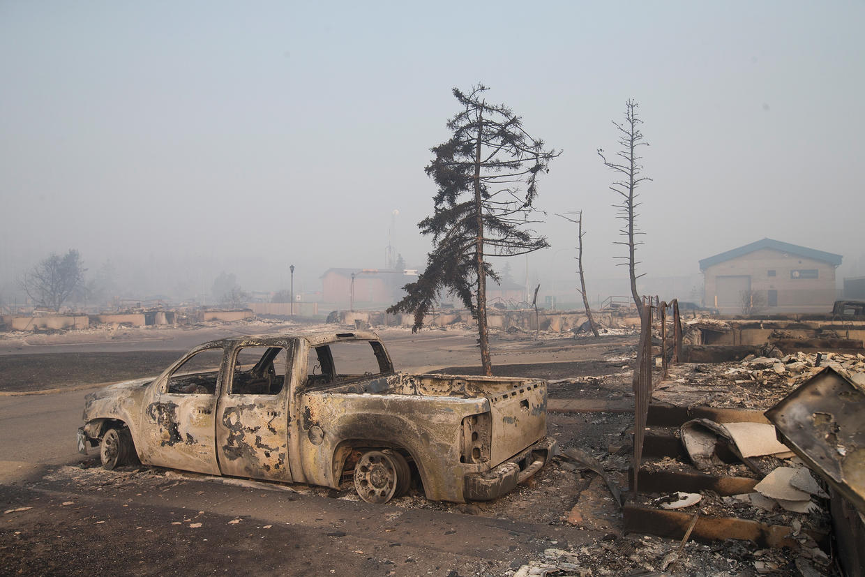 Destroyed by wildfire Massive Canadian wildfire CBS News