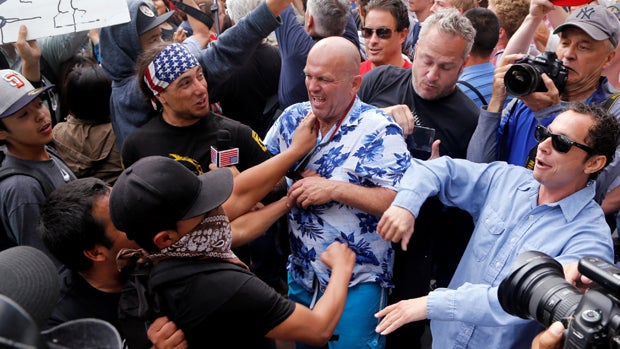 Unrest at Trump rallies (GRAPHIC IMAGES)