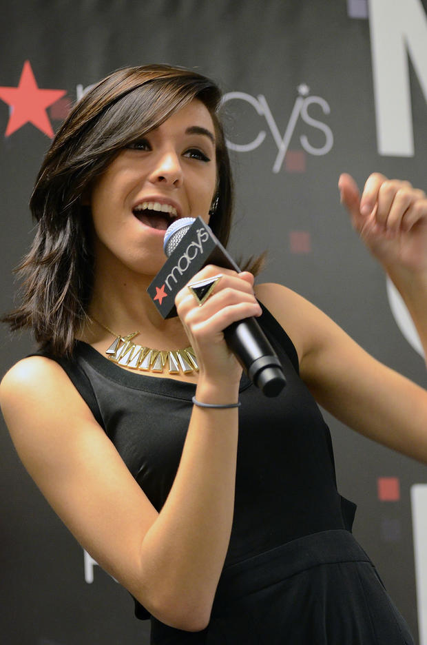 Singer Christina Grimmie performs at Macy's iHeartRadio rising star in-store performance on May 16, 2015, in Whitehall, Pennsylvania. 