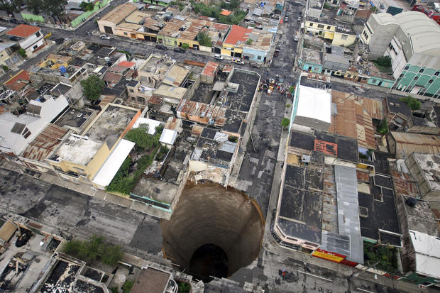Giant Sinkholes Giant Sinkholes Pictures Cbs News