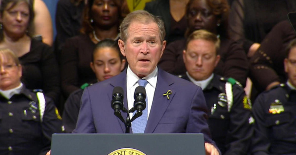 President Bush Speaks At Dallas Memorial Service Cbs News