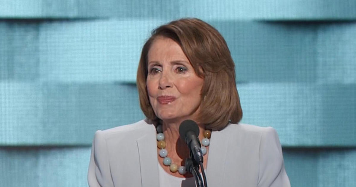 Rep. Nancy Pelosi speaks at DNC CBS News