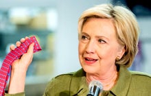 Clinton rips Trump for outsourcing as GOP leaders defect 