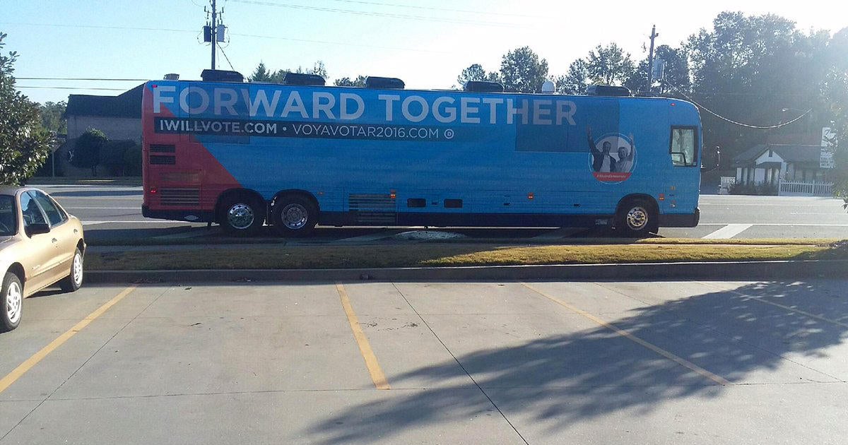 DNC sorry after campaign bus dumps sewage in CBS News
