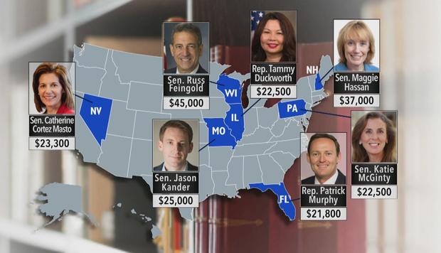 Thornton Law Firm donated to Democrats running in some of this year's most hotly contested races -- ones that could determine control of the U.S. Senate