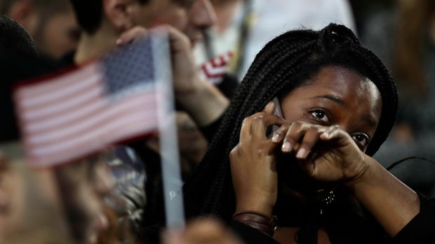 Clinton supporters react 