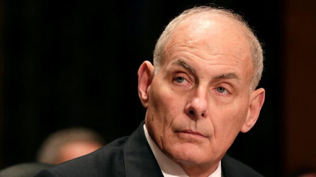 Retired Gen. John Kelly testifies before a Senate Homeland Security and Governmental Affairs Committee confirmation hearing on Kelly's nomination to be secretary of the Department of Homeland Security on Capitol Hill in Washington Jan. 10, 2017.