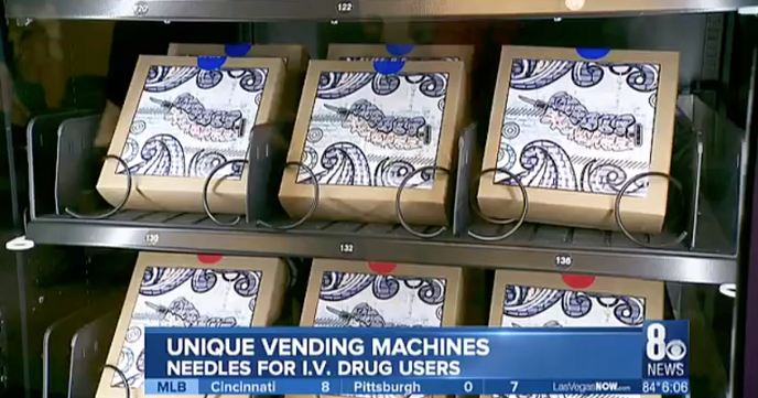 U.S.'s first public needle vending machine for drug users debuts in