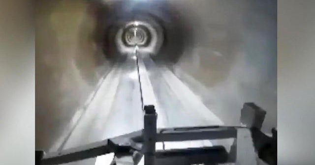 Elon Musk unveils video of highspeed underground tunnel CBS News
