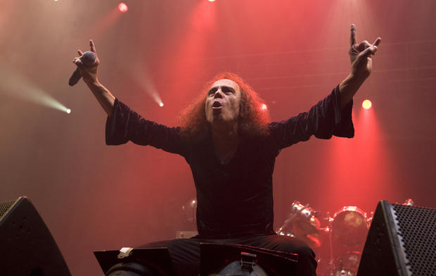 Frontman Ronnie James Dio of British hea 
