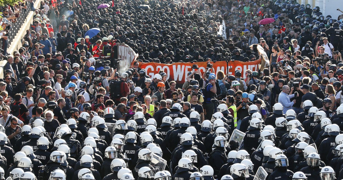 G 20 Protesters Clash With Police CBS News