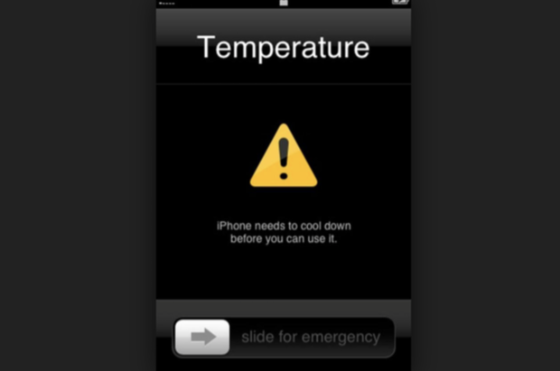 Viser temperatur feil på iPhone, hvordan fikse.