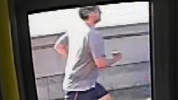 A CCTV image, received via the Metropolitan Police, shows a male jogger on Putney Bridge in London May 5, 2017.