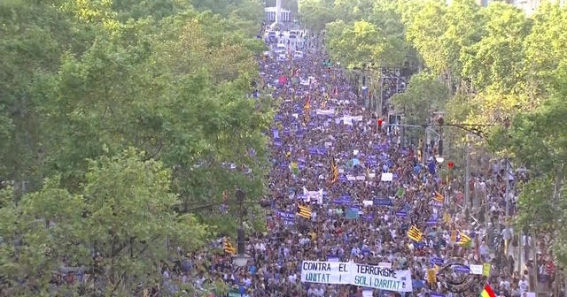 Nearly half a million people march against violence in Spain