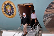 U.S. President Trump arrives in Corpus Christi, Texas