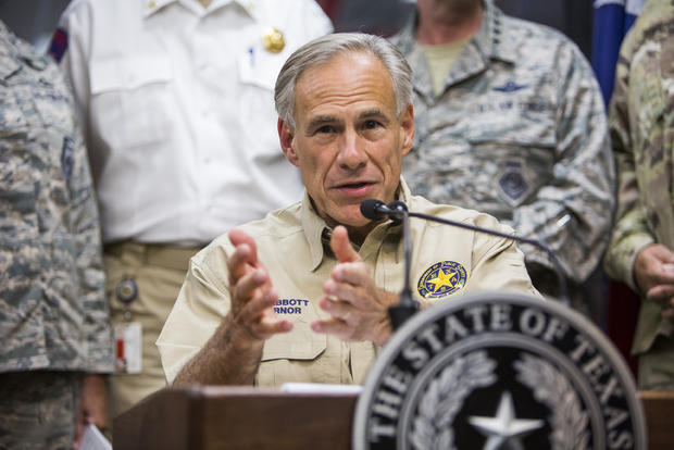 Texas Governor Abbott Holds News Conference To Update On Hurricane Harvey 