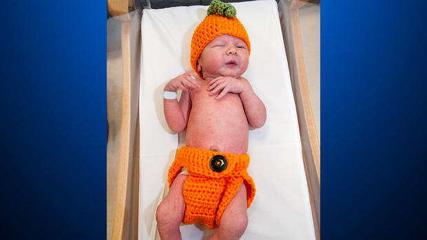 Baby Dressed As Pumpkin 3 