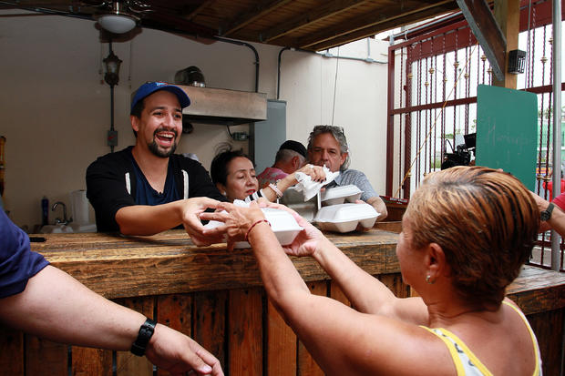 Lin-Manuel Miranda Visits Vega Alta, Puerto Rico To Discuss Hurricane Relief Efforts 