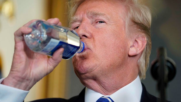 trump takes sip of water in speech trump takes sip of water in speech