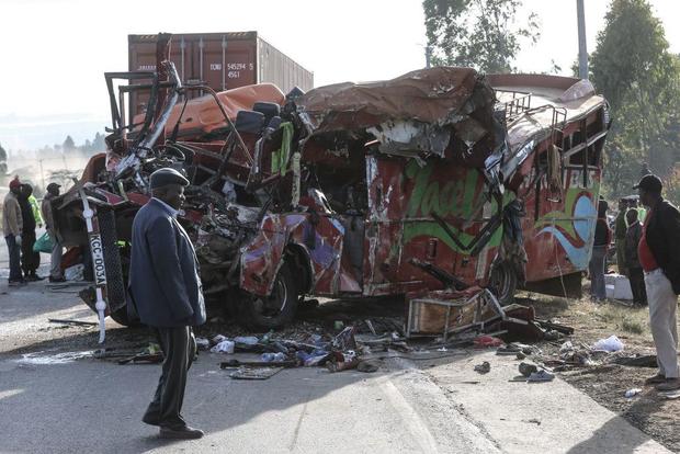 Crash Between Bus And Truck In Kenya Leaves At Least 36 Dead Cbs News
