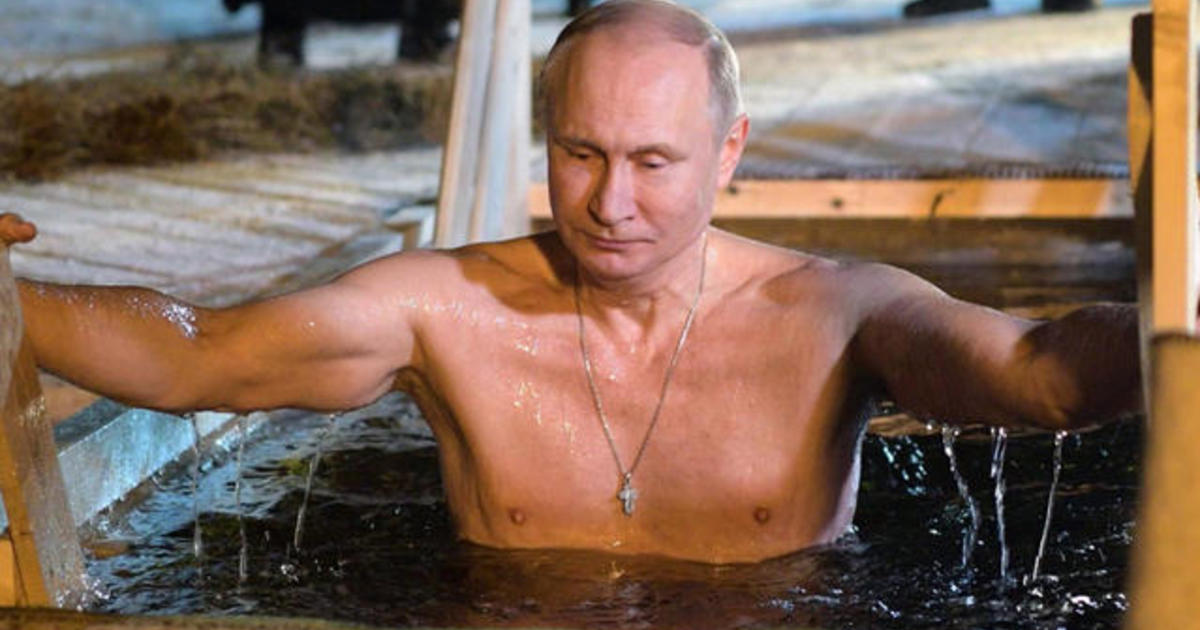 Russian President Putin Takes Icy Dip On Epiphany Cbs News
