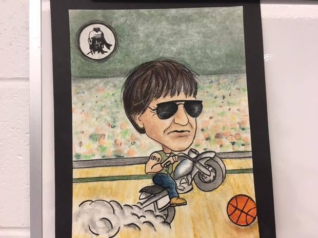 Coach Jeff Jasper Office Caricature 