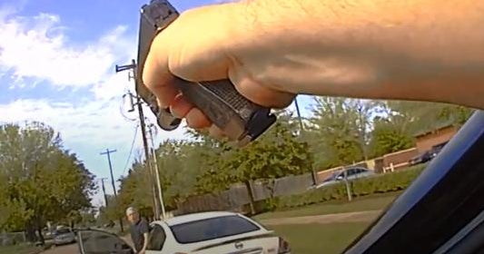 Dramatic video shows gunwielding Texas driver shot dead by officer