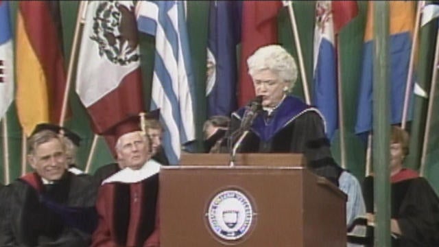 Barbara Bush S Classic Commencement Speech At Wellesley Cbs News
