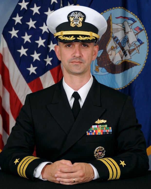 Undated handout photo shows Commander Alfredo J. Sanchez, commanding officer of U.S.S. John S. McCain