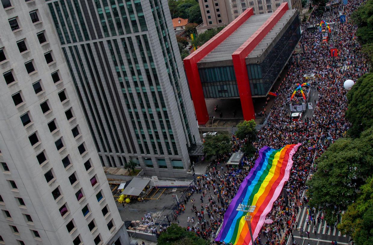 Brazil gay pride parade 2018 Thousands march down Avenida Paulista in