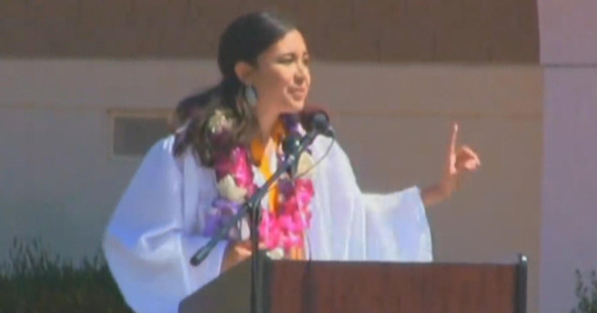 Graduation speech cut off picture