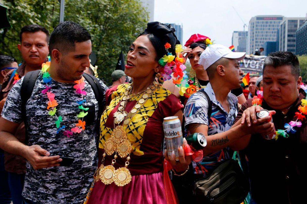 Marchers celebrate in Mexico City LGBT pride parades across the world
