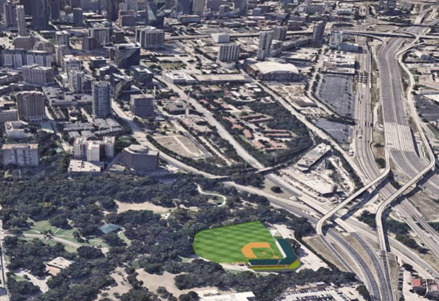 future baseball field in Dallas 