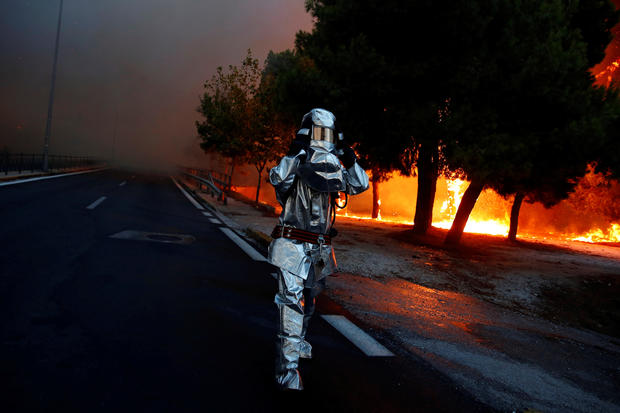   Athens, Forest Fires in Greece 