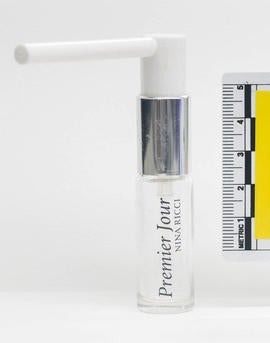 A counterfeit bottle of perfume that was recovered from Charlie Rowley's home is seen in an image handed out by the Metropolitan Police in London
