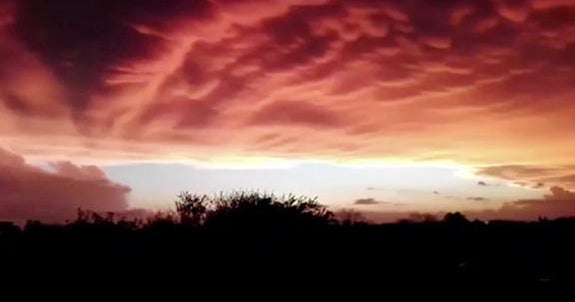 Massive thunderstorm creates orange glow over Argentina sky CBS News