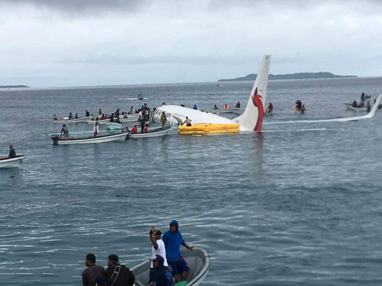 Micronesia plane crash of Air Niugini jet trying to land at Chuuk