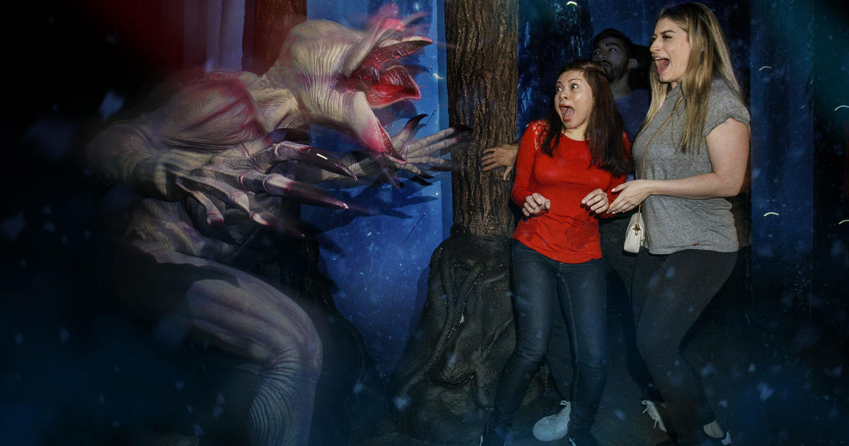 Terrified Reactions At Haunted Houses Cbs News